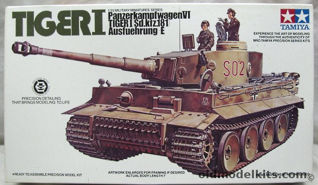 Tamiya 1/35 Tiger I - Panzerkampfwagen VI Tiger I Sd.Kfz. 181 Ausf E, MM-156A plastic model kit